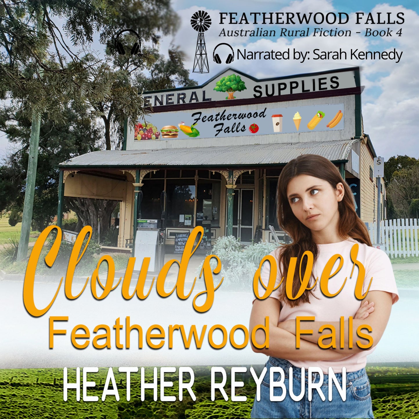 Clouds over Featherwood Falls by Heather Reyburn