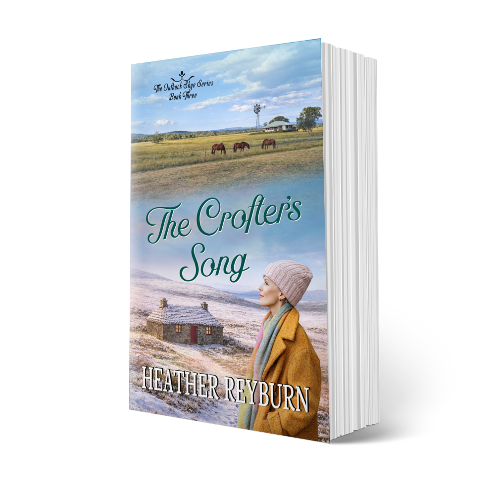 Book titled 'The Crofter's Song' by Heather Reyburn with a scenic cover